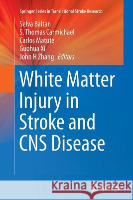 White Matter Injury in Stroke and CNS Disease Selva Baltan S. Thomas Carmichael Carlos Matute 9781493953455 Springer