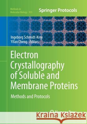 Electron Crystallography of Soluble and Membrane Proteins: Methods and Protocols Schmidt-Krey, Ingeborg 9781493958764