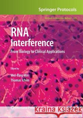 RNA Interference: From Biology to Clinical Applications Min, Wei-Ping 9781493961344 Humana Press