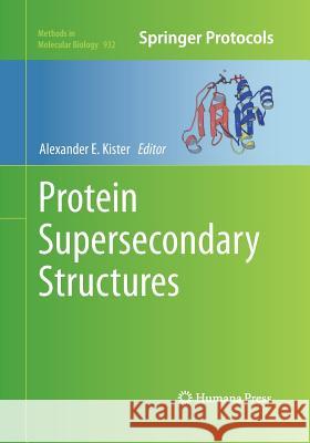 Protein Supersecondary Structures Alexander E. Kister 9781493962495 Humana Press