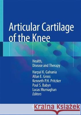 Articular Cartilage of the Knee: Health, Disease and Therapy Gahunia, Harpal K. 9781493975853 Springer