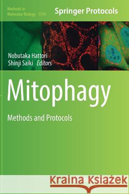 Mitophagy: Methods and Protocols Hattori, Nobutaka 9781493977499 Humana Press