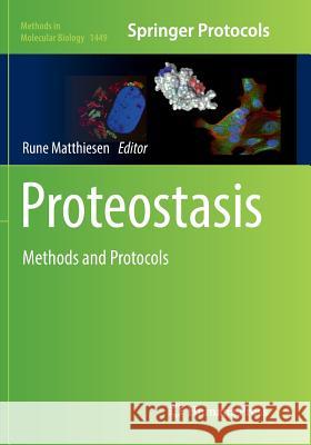 Proteostasis: Methods and Protocols Matthiesen, Rune 9781493981304
