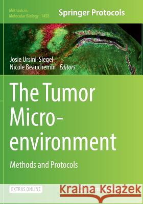 The Tumor Microenvironment: Methods and Protocols Ursini-Siegel, Josie 9781493981434 Humana Press