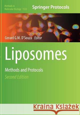 Liposomes: Methods and Protocols D'Souza, Gerard G. M. 9781493982448 Humana Press
