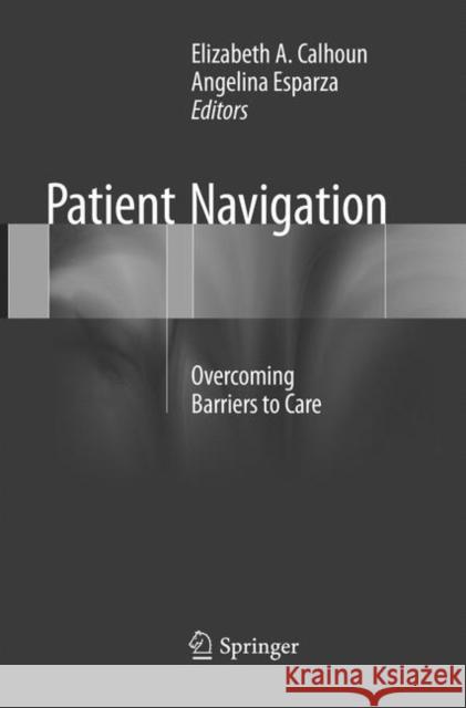 Patient Navigation: Overcoming Barriers to Care Calhoun, Elizabeth a. 9781493983575 Springer