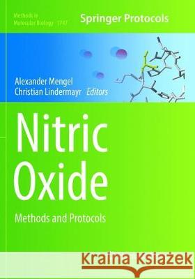 Nitric Oxide: Methods and Protocols Mengel, Alexander 9781493992607