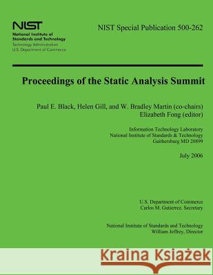 Proceedings of the Static Analysis Summit National Institute of Standards and Tech 9781494747749