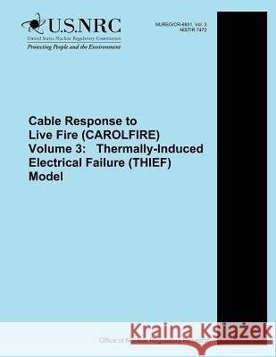 Cable Response to Live Fire (CAROLFIRE) Volume 3: Thermally-Induced Electrical Failure (THIEF) Model U. S. Nuclear Regulatory Commission 9781495919916 Createspace