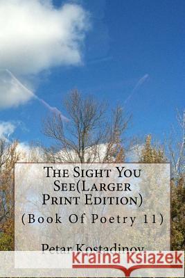 The Sight You See(Larger Print Edition) Kostadinov, Petar 9781496156457 Createspace