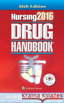 Nursing2016 Drug Handbook Lippincott 9781496315168 Lww