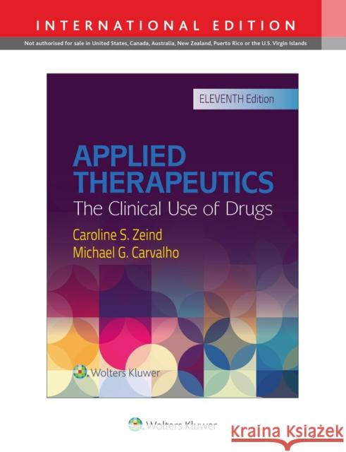 Applied Therapeutics  Zeind, Caroline S, PharmD 9781496353795 