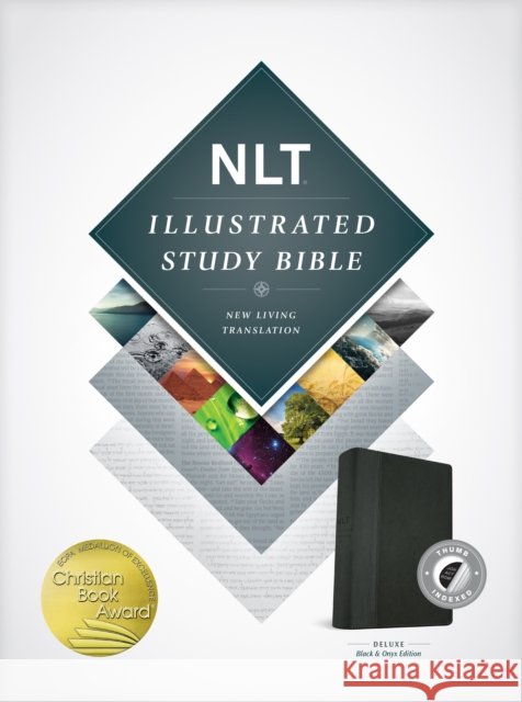 NLT Illustrated Study Bible Tutone Black/Onyx, Indexed Tyndale 9781496402028 Tyndale House Publishers