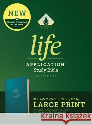 NLT Life Application Study Bible, Third Edition, Large Print (Leatherlike, Teal Blue) Tyndale 9781496439352 Tyndale House Publishers