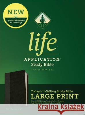 NLT Life Application Study Bible, Third Edition, Large Print (Leatherlike, Black/Onyx) Tyndale 9781496439376 Tyndale House Publishers