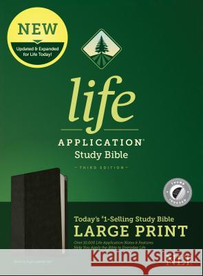 NLT Life Application Study Bible, Third Edition, Large Print (Leatherlike, Black/Onyx, Indexed) Tyndale 9781496439383 Tyndale House Publishers