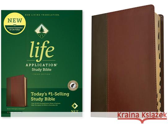 NLT Life Application Study Bible, Third Edition (Red Letter, Leatherlike, Brown/Tan, Indexed) Tyndale 9781496442031 Tyndale House Publishers