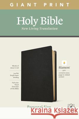 NLT Personal Size Giant Print Bible, Filament Enabled Edition (Red Letter, Genuine Leather, Black) Tyndale 9781496444981 Tyndale House Publishers