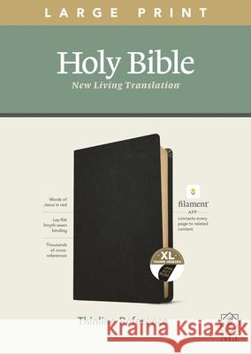 NLT Large Print Thinline Reference Bible, Filament Enabled Edition (Red Letter, Genuine Leather, Black, Indexed) Tyndale 9781496445360 Tyndale House Publishers