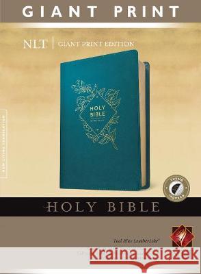Holy Bible, Giant Print NLT (Red Letter, Leatherlike, Teal Blue, Indexed) Tyndale 9781496445407 Tyndale House Publishers
