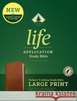 NLT Life Application Study Bible, Third Edition, Large Print (Red Letter, Genuine Leather, Brown, Indexed) Tyndale 9781496446893