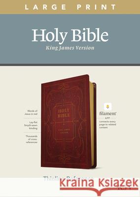 KJV Large Print Thinline Reference Bible, Filament Enabled Edition (Red Letter, Leatherlike, Burgundy) Tyndale 9781496447173 Tyndale House Publishers