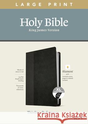 KJV Large Print Thinline Reference Bible, Filament Enabled Edition (Red Letter, Leatherlike, Black/Onyx, Indexed) Tyndale 9781496447197 Tyndale House Publishers