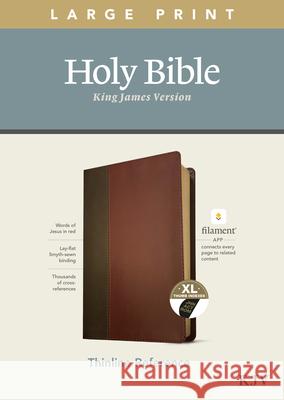 KJV Large Print Thinline Reference Bible, Filament Enabled Edition (Red Letter, Leatherlike, Brown/Mahogany, Indexed) Tyndale 9781496447203 Tyndale House Publishers
