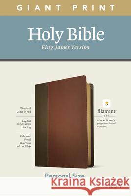 KJV Personal Size Giant Print Bible, Filament Enabled Edition (Leatherlike, Brown/Mahogany) Tyndale 9781496447685 Tyndale House Publishers