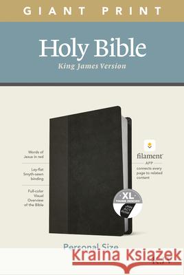 KJV Personal Size Giant Print Bible, Filament Enabled Edition (Leatherlike, Black/Onyx, Indexed) Tyndale 9781496447739 Tyndale House Publishers