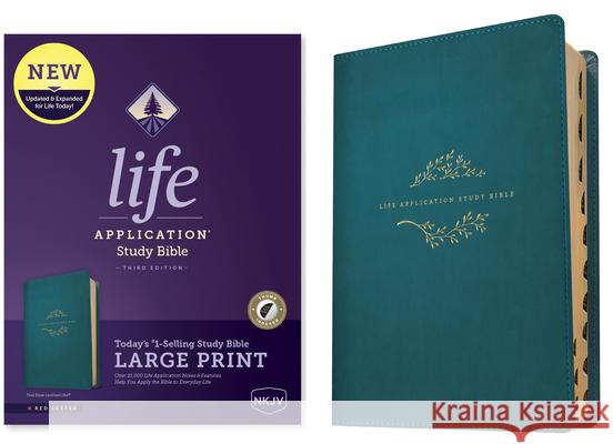 NKJV Life Application Study Bible, Third Edition, Large Print (Red Letter, Leatherlike, Teal Blue, Indexed) Tyndale 9781496452085 Tyndale House Publishers