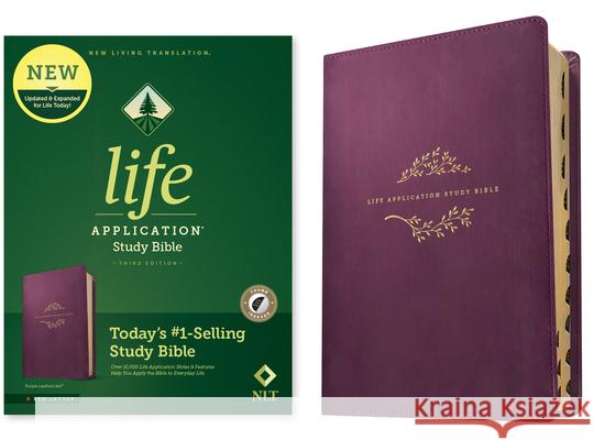 NLT Life Application Study Bible, Third Edition (Red Letter, Leatherlike, Purple, Indexed) Tyndale 9781496455215 Tyndale House Publishers