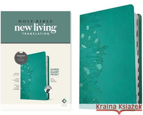 NLT Super Giant Print Bible, Filament Enabled Edition (Red Letter, Leatherlike, Peony Rich Teal, Indexed) Tyndale 9781496458131 Tyndale House Publishers