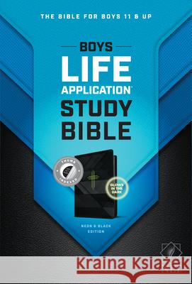 NLT Boys Life Application Study Bible, Tutone (Leatherlike, Neon/Black, Indexed) Tyndale 9781496461445 