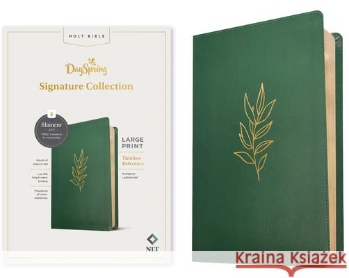 NLT Large Print Thinline Reference Bible, Filament Enabled Edition (Red Letter, Leatherlike, Evergreen): Dayspring Signature Collection Tyndale 9781496461650 Tyndale House Publishers