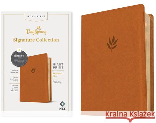 NLT Personal Size Giant Print Bible, Filament Enabled Edition (Red Letter, Leatherlike, Classic Tan): Dayspring Signature Collection Tyndale 9781496461667 Tyndale House Publishers