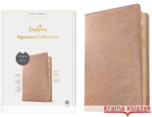 NLT Super Giant Print Bible, Filament Enabled Edition (Red Letter, Leatherlike, Blush Floral): Dayspring Signature Collection Tyndale 9781496461681 Tyndale House Publishers