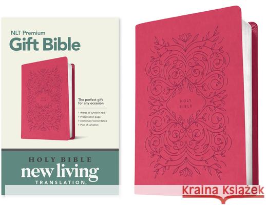 Premium Gift Bible NLT (Red Letter, Leatherlike, Very Berry Pink Vines) Tyndale 9781496466174 Tyndale House Publishers