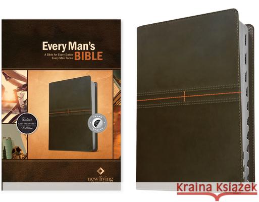 Every Man's Bible NLT (Leatherlike, East-West Grey, Indexed) Stephen Arterburn Dean Merrill 9781496466358 Tyndale House Publishers