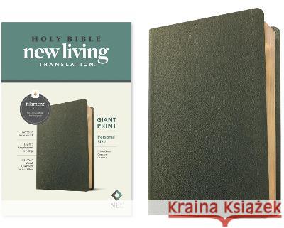 NLT Personal Size Giant Print Bible, Filament Enabled Edition (Red Letter, Genuine Leather, Olive Green) Tyndale 9781496474230 Tyndale House Publishers