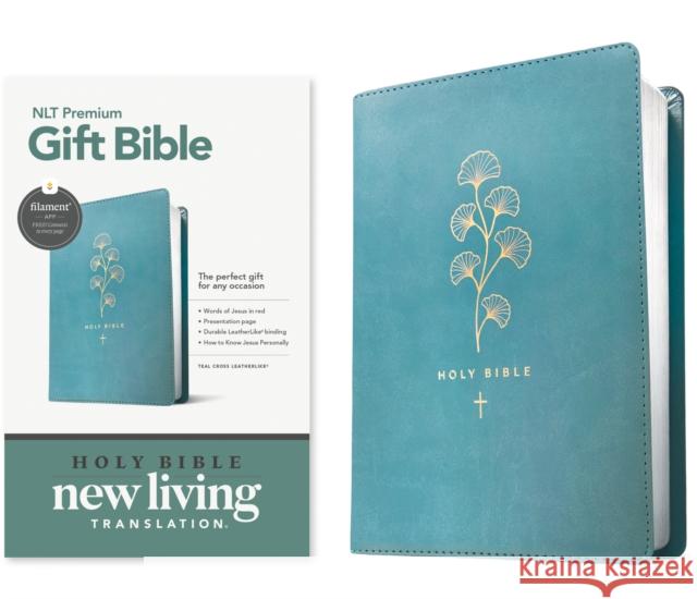 NLT Premium Gift Bible, Filament Enabled, Teal Cross  9781496490742 Tyndale House Publishers