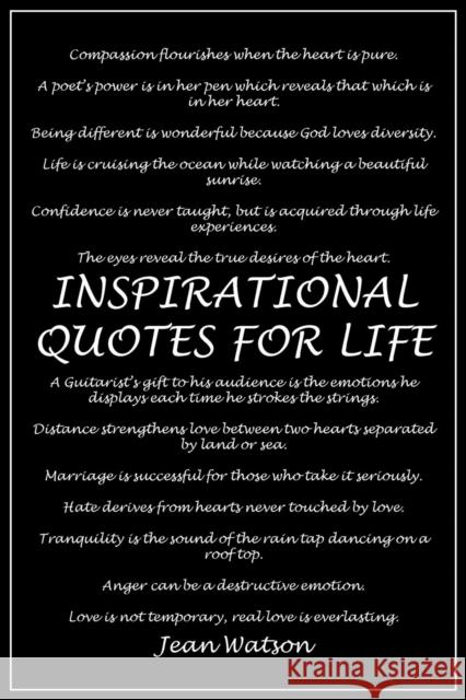 Inspirational Quotes for Life Jean Watson 9781496974709 Authorhouse