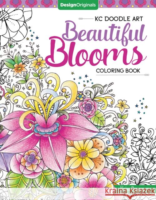 KC Doodle Art Beautiful Blooms Coloring Book Krisa Bousquet 9781497202108