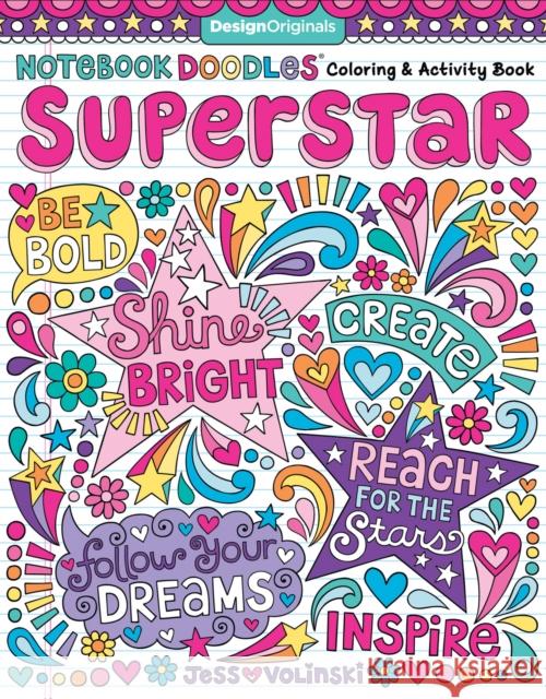 Notebook Doodles Superstar: Coloring & Activity Book Jess Volinski 9781497202481 Design Originals