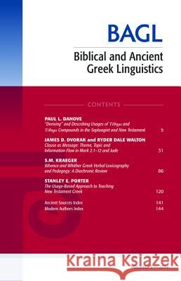 Biblical and Ancient Greek Linguistics, Volume 3 Stanley E Porter Matthew Brook O'Donnell  9781498226431 Pickwick Publications