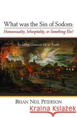 What was the Sin of Sodom: Homosexuality, Inhospitality, or Something Else? Peterson, Brian Neil 9781498291828 Resource Publications (CA)