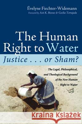 The Human Right to Water: Justice . . . or Sham? Evelyne Fiechter-Widemann Asit K. Biswas Cecilia Tortajada 9781498294065 Pickwick Publications