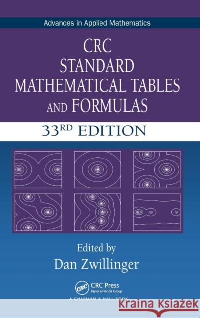 CRC Standard Mathematical Tables and Formulas Daniel Zwillinger 9781498777803 CRC Press