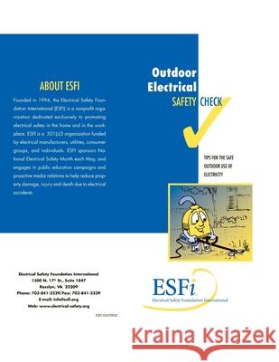 Outdoor Electrical Safety Check U. S. Consumer Product Safety Commission 9781499692051 Createspace Independent Publishing Platform