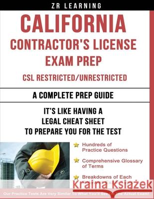 California Contractor's License Exam Prep Zr Learning 9781500457884 Createspace Independent Publishing Platform